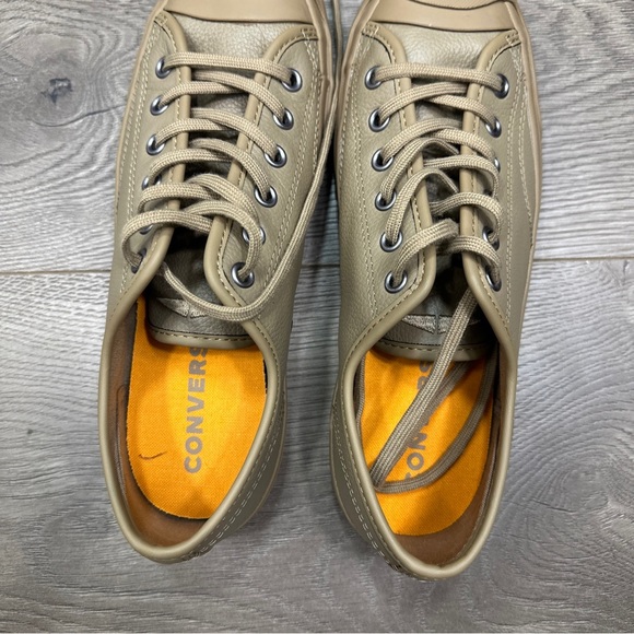 Converse Jack Purcell Brown Leather Sneakers Low Top Unisex Men's 7 Women's 8.5 - Picture 5 of 8